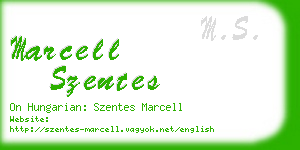 marcell szentes business card